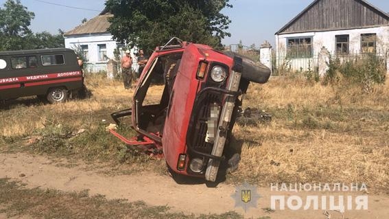 На Николаевщине перевернулась «Нива» - травмированы водитель и пассажир