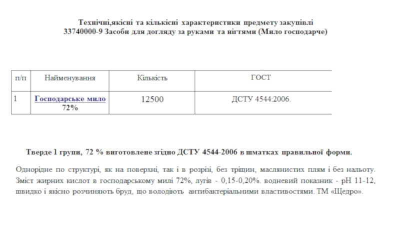 «Николаевводоканал» на 100 тысяч закупает хозяйственного мыла определенной марки