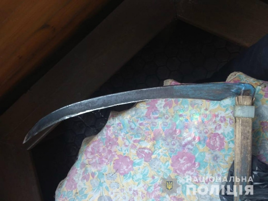 Под Киевом пенсионер напал с косой на соседа и порезал ему голову