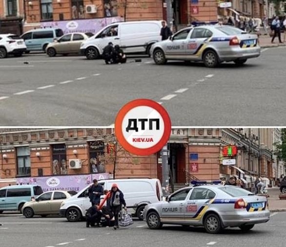 В Киеве машина полиции сбила девушку