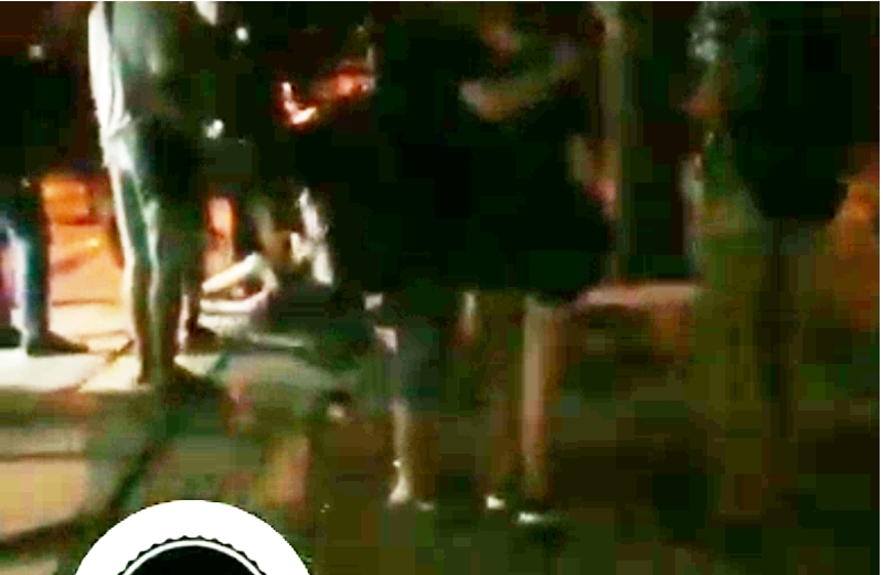 Николаевцы побили пьяного мужчину, «убегающего» на «Жигулях» по дворам от полиции. Видео 18+