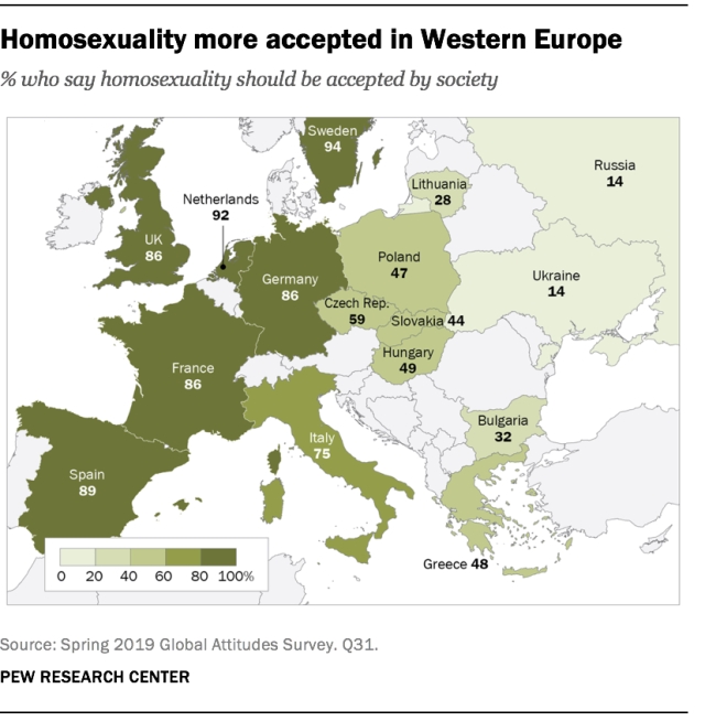 В Украине самый низкий в Европе уровень толерантности к гомосексуализму - исследование