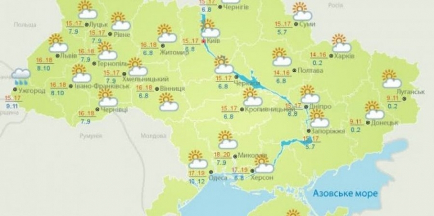 В Украину в понедельник вернется тепло