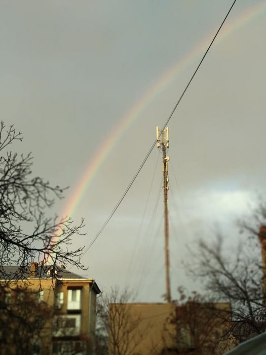 Николаевцы массово делятся фотографиями радуги над городом в соцсетях