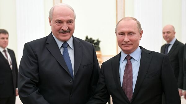 Во время переговоров Путина и Лукашенко в зале погас свет