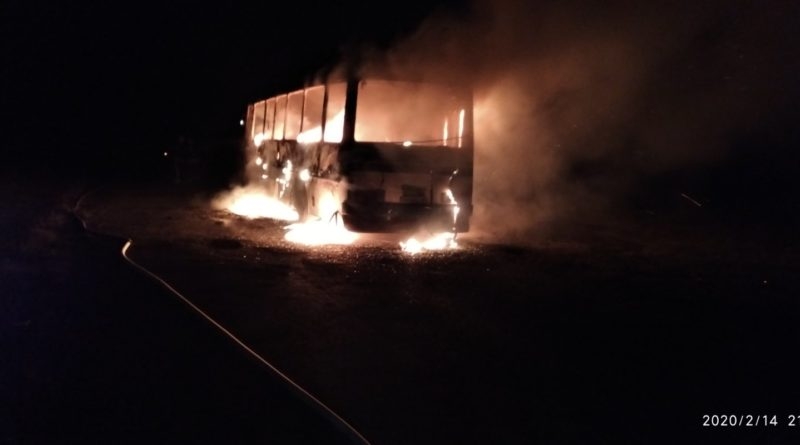В Одесской области загорелся пассажирский автобус