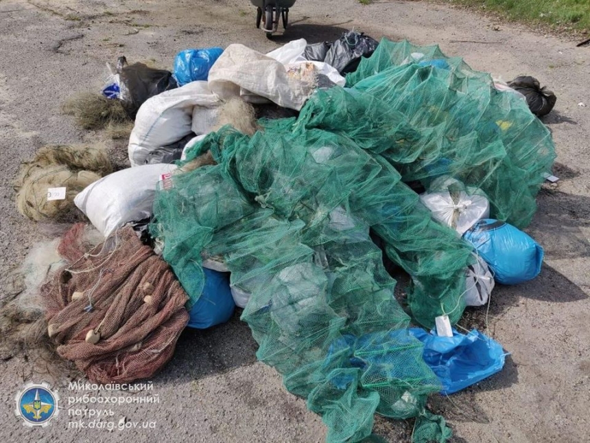 На Николаевщине уничтожили около 20 км сетей браконьеров