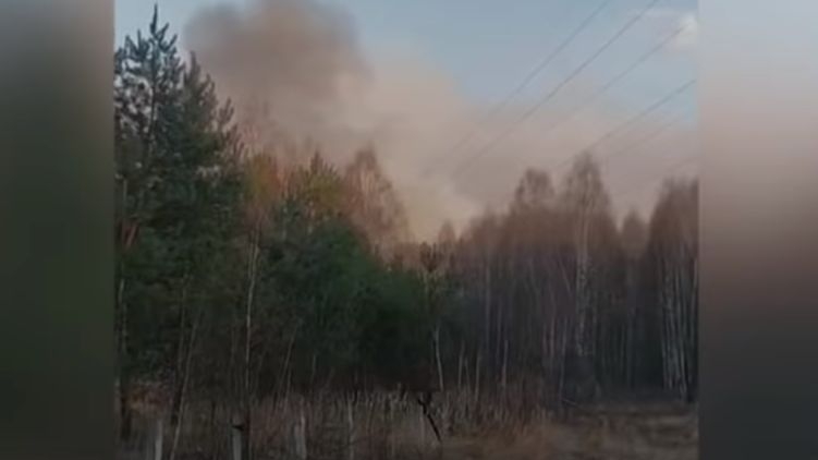 Пожар в Чернобыле тушат третьи сутки: спасатели сбросили уже 174 тонны воды. Видео