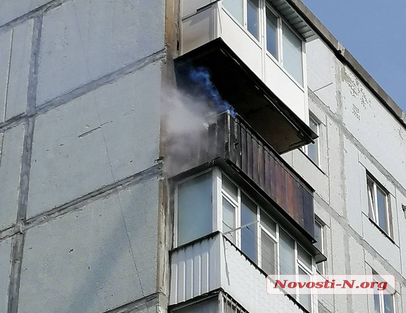 В Николаеве горела квартира в многоэтажке