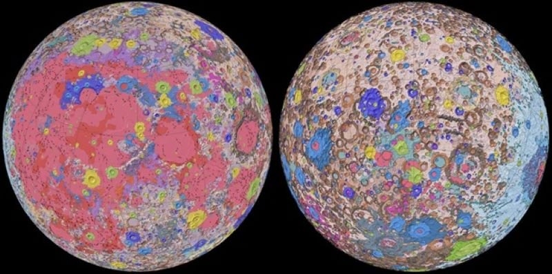 Специалисты NASA создали геологическую карту Луны. ВИДЕО