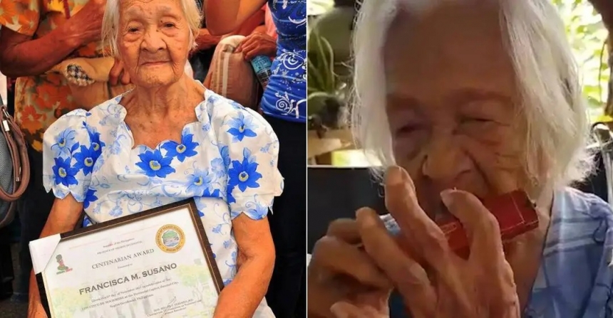 122-летняя женщина раскрыла секрет долголетия. Видео