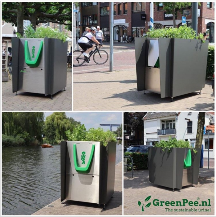 На улицах Амстердама установили «зеленые» писсуары