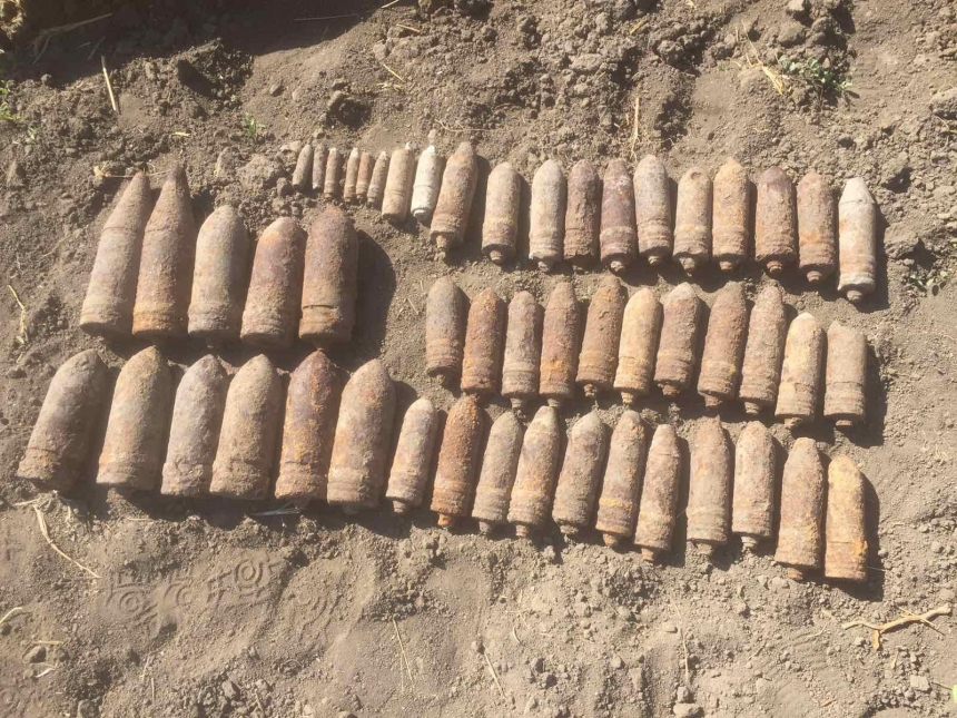 Во время прогулки житель Николаевской области нашел 52 снаряда