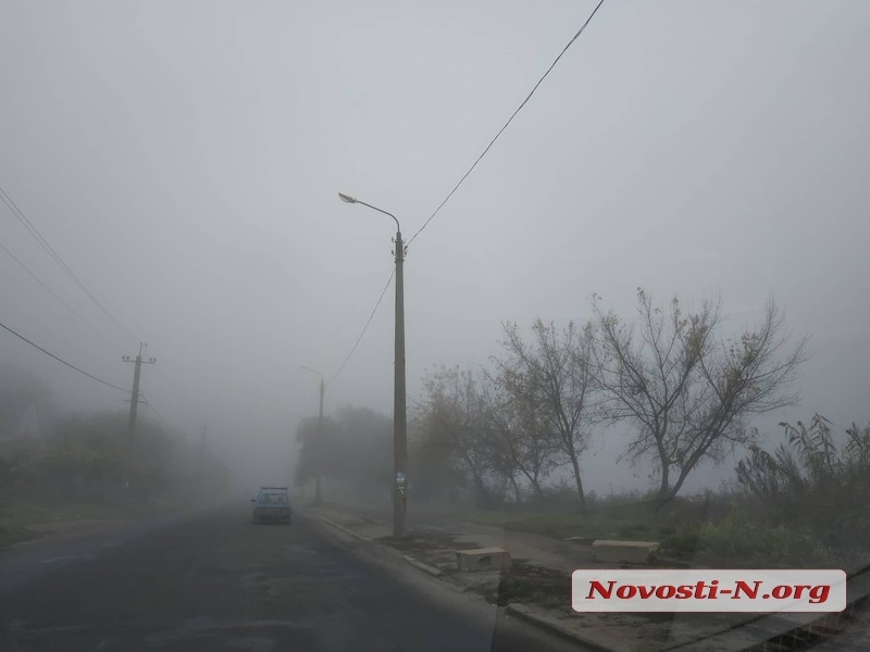 Николаевскую область накрыл туман — осложнено движение на дорогах