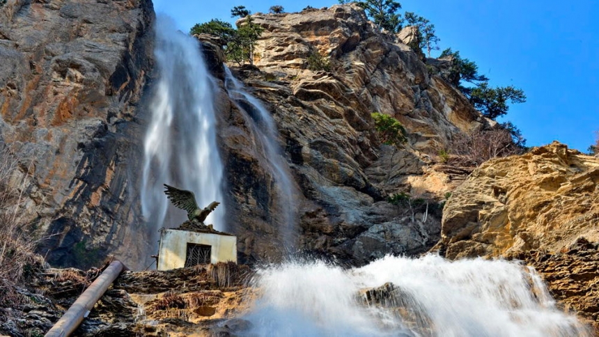 В Крыму пересох самый большой на полуострове водопад