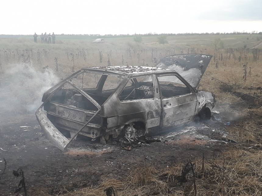 В Николаевской области на ходу загорелась «Лада» - авто сгорело полностью