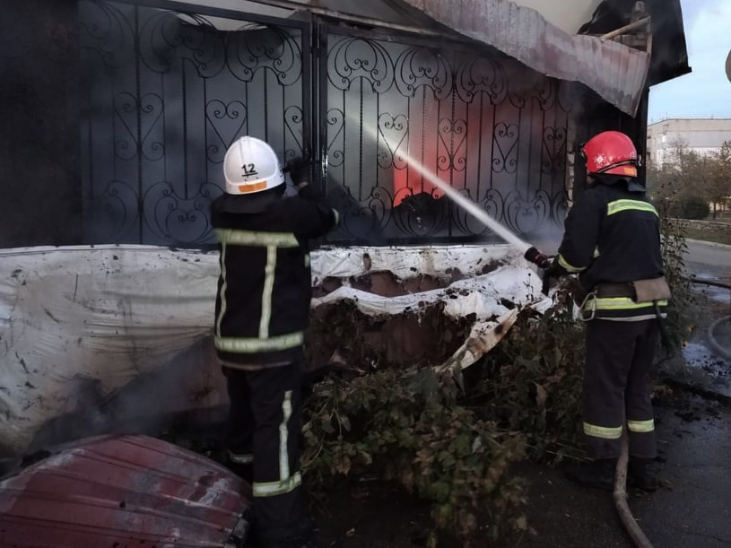 В Вознесенске масштабно горело кафе