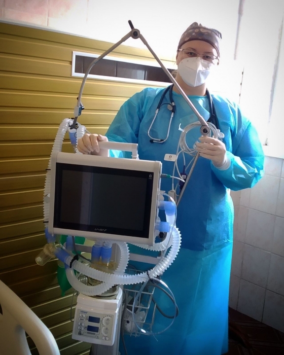 Николаевская больница №1 получила новый аппарат искусственной вентиляции лёгких