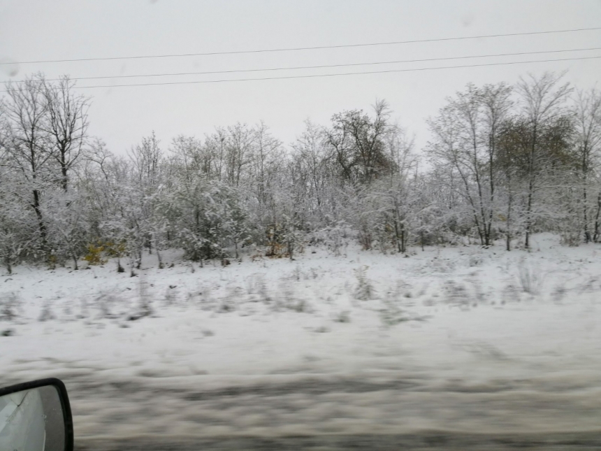 В Николаевской области выпал снег. ФОТО