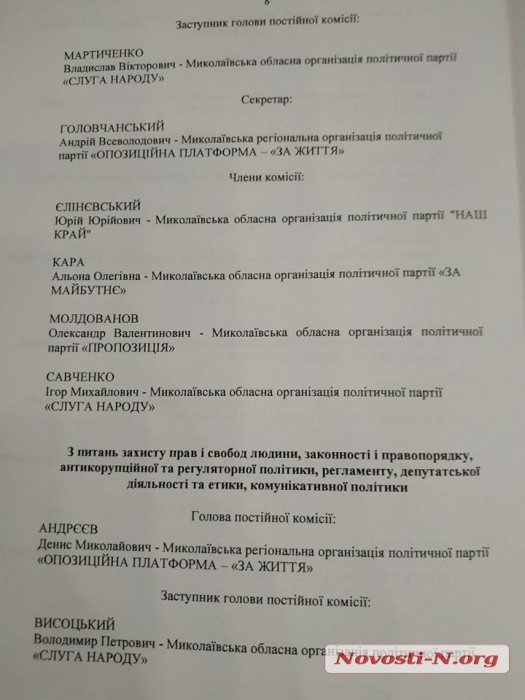 «Это узурпация власти»: в Николаевском облсовете депутатов распределили по комиссиям, не спрашивая