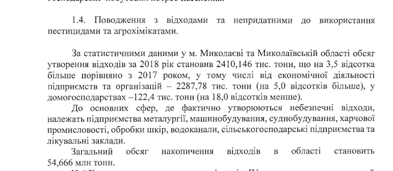 В Николаевской области на свалках выявлено 226,87 тонн непригодных химикатов