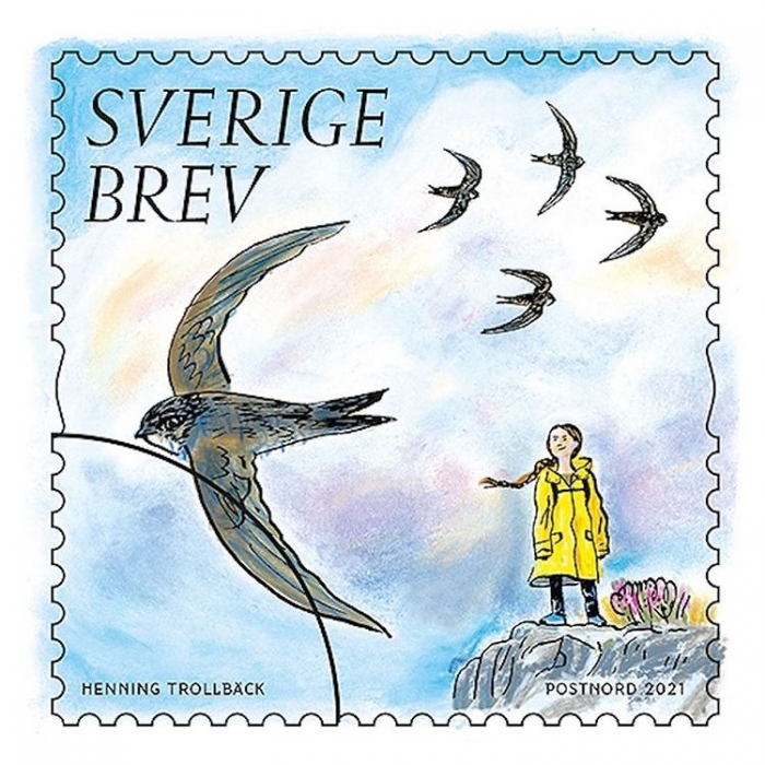 В Швеции появились почтовые марки с Гретой Тунберг
