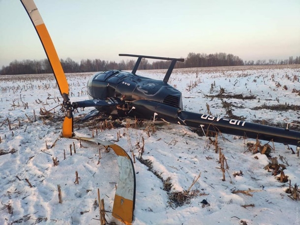 В Киевской области упал вертолет