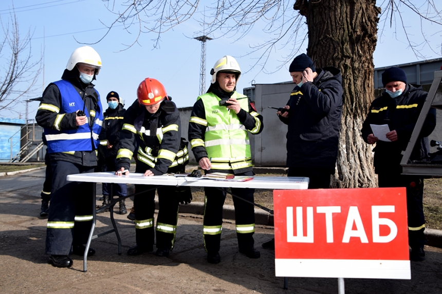 В Николаеве «тушили пожар» на «Экотрансе». ВИДЕО