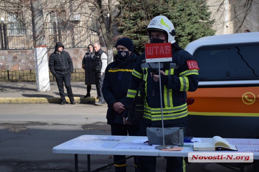 Как в Николаеве «тушат» главное управление Нацполиции. ФОТОРЕПОРТАЖ      