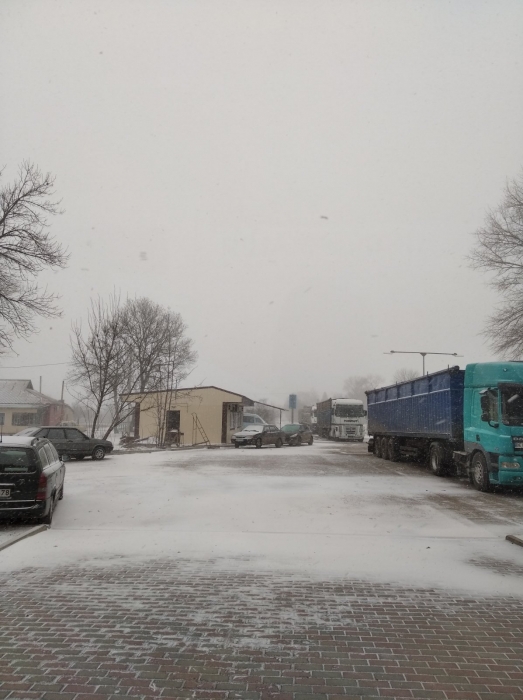 В Николаеве начался снегопад