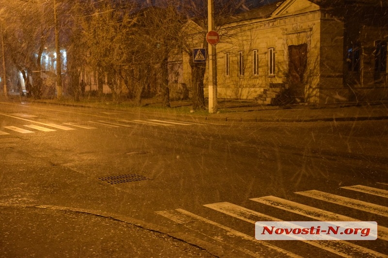 В конце марта в Николаеве пошел снег