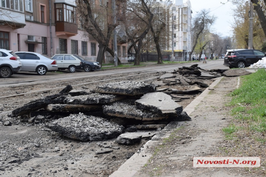 В Николаеве продолжили ремонт многострадальной улицы Потемкинской – дорога перекрыта   