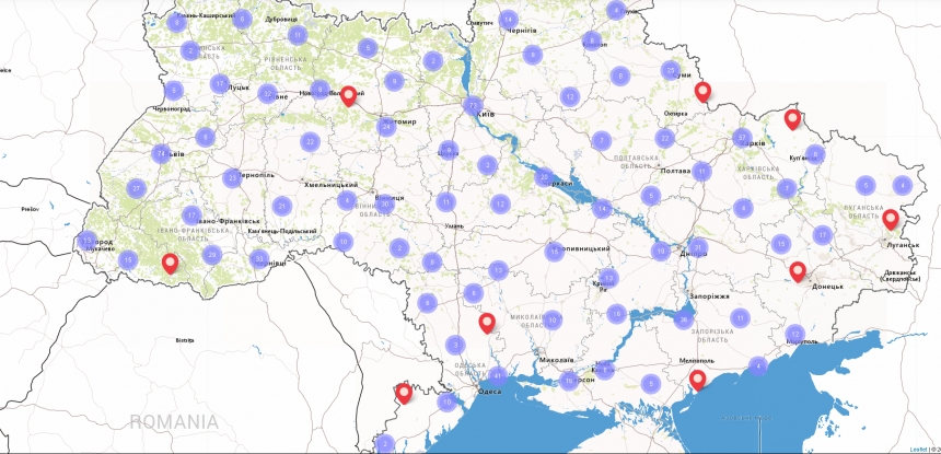 Запущена интерактивная карта вакцинации в Украине