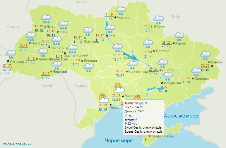 Без существенных осадков и до +24º: погода в Николаеве в воскресенье