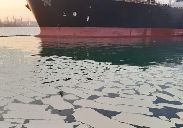 Под Одессой иностранное судно сбросило в море тонны пальмового масла