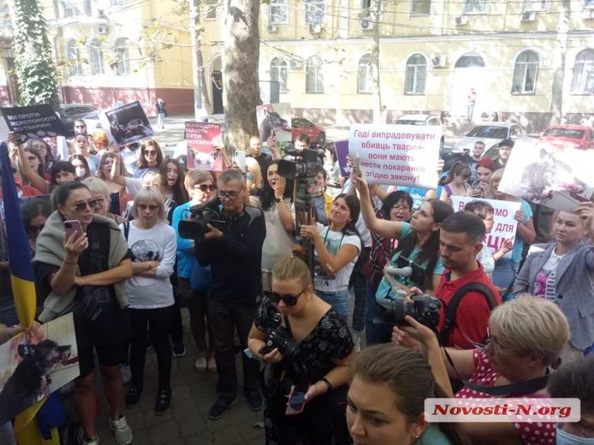 «Убийцу – за решетку»: в Николаеве зоозащитники «переместились» к управлению Нацполиции