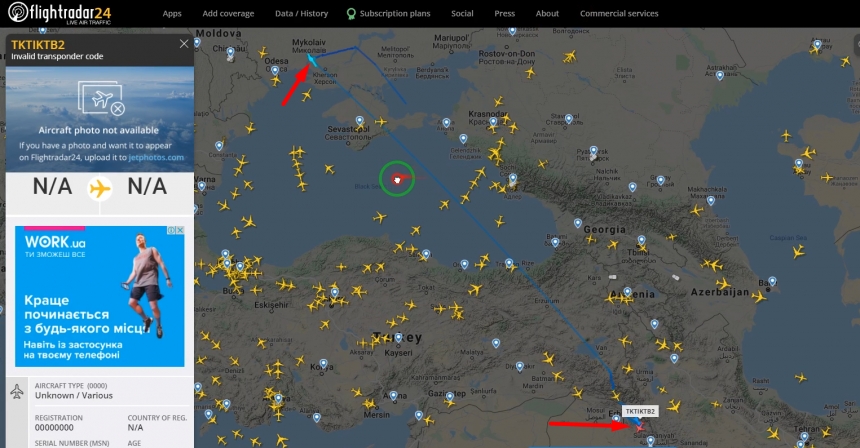 Карта маршрутов авиации зафиксировала полет Bayraktar из Николаева в Иран: разгорелся скандал