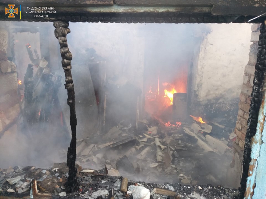 В Баштанском районе в пожаре погиб человек
