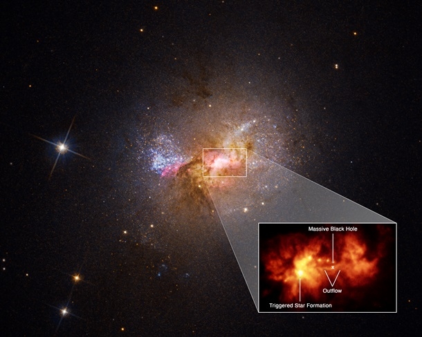 Телескоп запечатлел черную дыру, которая создает звезды, а не поглощает