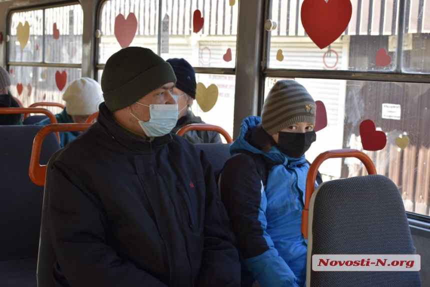 В День святого Валентина николаевцев возит «Трамвайчик влюбленных» (ФОТО)