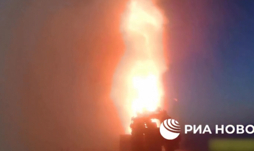 Российские каналы показали, как по украинским городам запускают ракеты «Калибр» (видео)