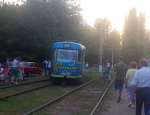 В Одессе трамвай опять сошел с рельс