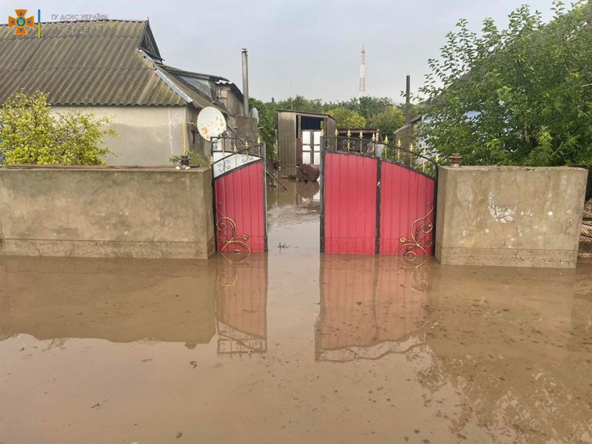 В Николаевской области после ливня село ушло под воду (фото)