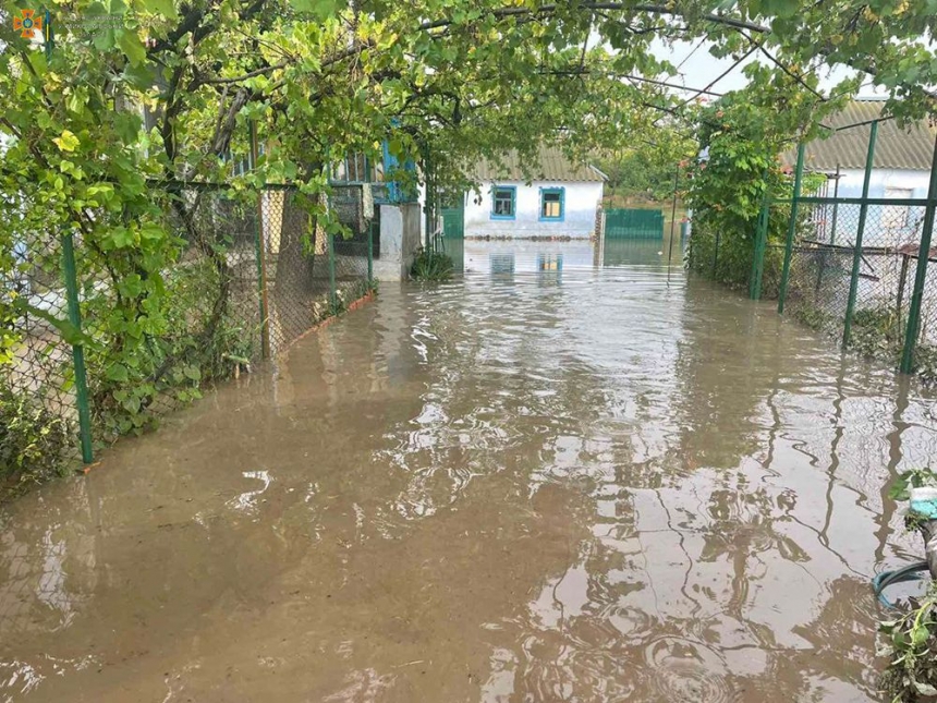 В Николаевской области после ливня село ушло под воду (фото)