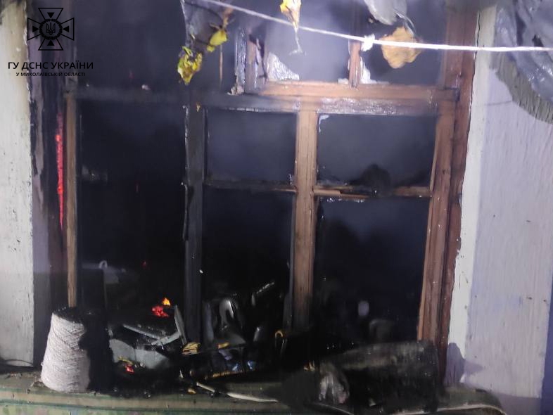 Ночью в Вознесенске горела летняя кухня: огонь мог переброситься на жилой дом