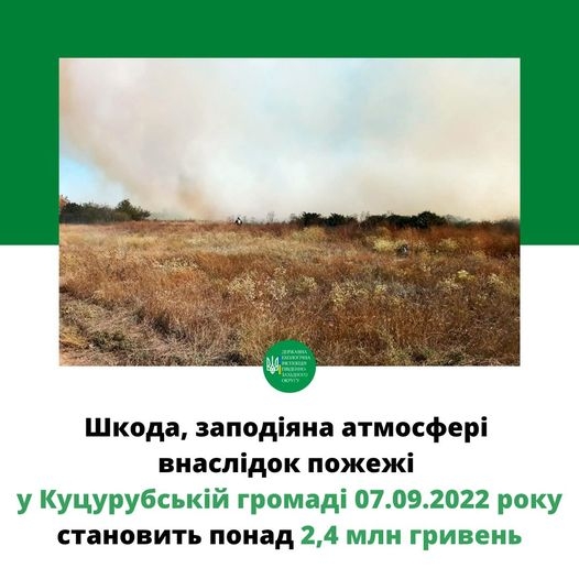 Пожар, возникший вследствие обстрела, нанес Николаевской области ущерб почти в 2,5 миллиона