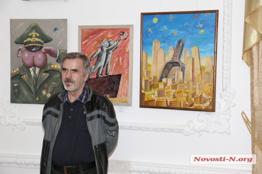 У Миколаївському театрі відкрилася виставка художника Вадима Пустильника (фоторепортаж)