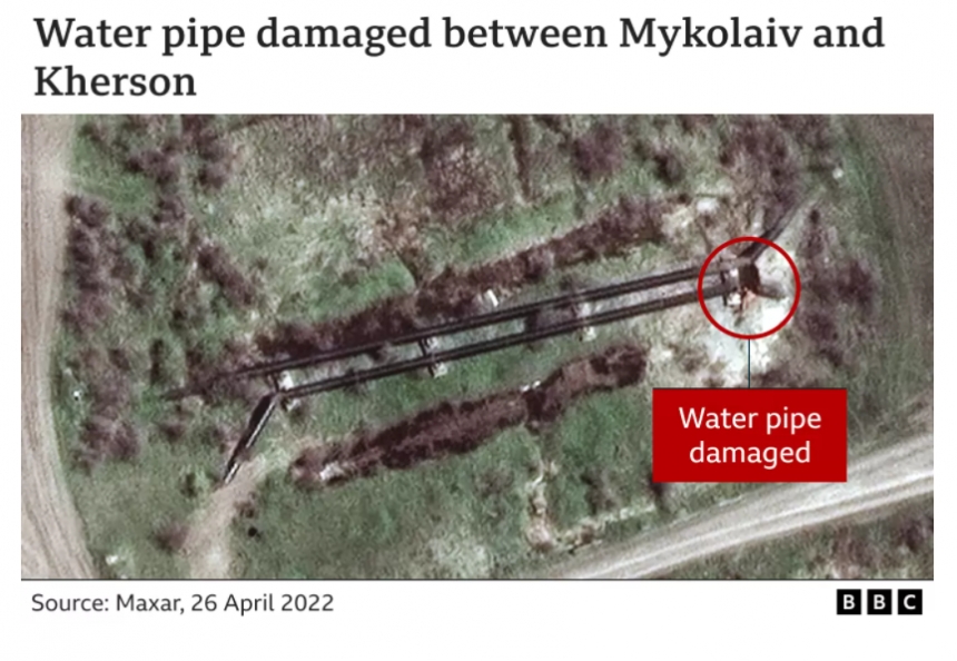 Водопровід, який забезпечував Миколаїв питною водою, був підірваний навмисне, - ВВС