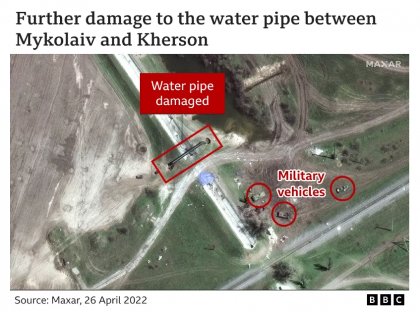 Водопровод, обеспечивавший Николаев питьевой водой, был подорван умышленно, - BBC