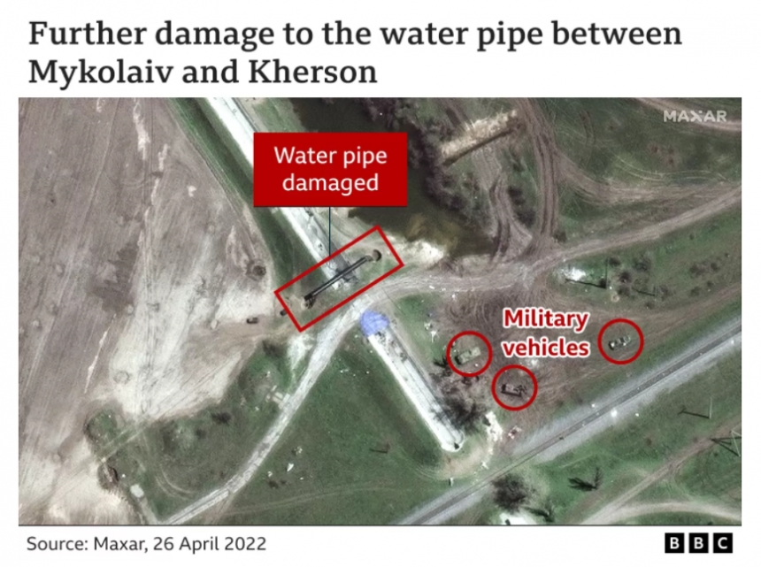 Водопровід, який забезпечував Миколаїв питною водою, був підірваний навмисне, - ВВС